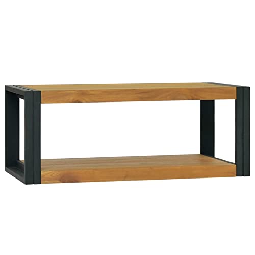 Homgoday Badezimmermöbel 90 x 45 x 35 cm aus massivem Teakholz, platzsparend, Schrank für Außenbereich, Balkon für Wohnzimmer, Büro, Schlafzimmer, Badezimmer