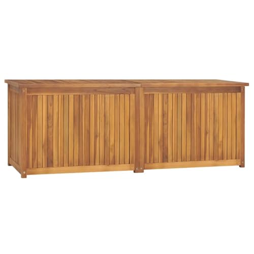 JUDYY Gartenbox, Aufbewahrungsbox, Auflagenbox, Kissenbox, Outdoor Schrank, Box Für Gartenauflagen, Balkon Box, 150x50x53 cm Massivholz Teak