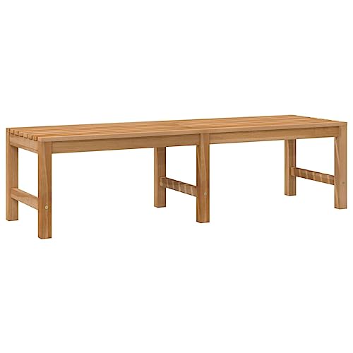 HETFTJN Modern Bank Sitzbank Outdoor Balkon Lounge Klein Kleine Gartenbank - Gartenbank 150 cm Massivholz Teak für Garten Draussen Terrassen Balkon