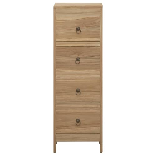 HETFTJN Flur Kommode Schmal Sideboard Wohnzimmer Sideboard Schlafzimmer Chest of Drawers - Kommode 40x30x100 cm Massivholz Teak für Schlafzimmer Esszimmer Flur Wohnzimmer