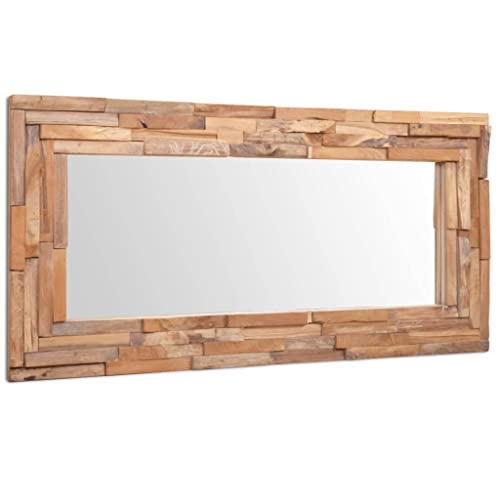 vidaXL Dekorativer Spiegel Teak, 120 x 60 cm, rechteckig