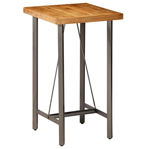 MNISDFL Schreibtisch Computertisch Balkontisch Küchentisch Bartisch Recyceltes Massivholz Teak 60 x 60 x 107 cmLeicht zu montieren