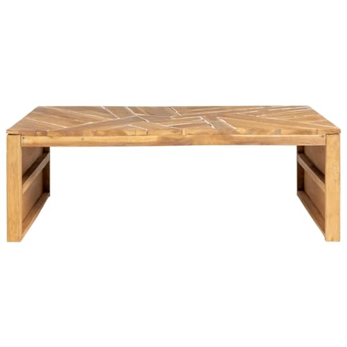 Couchtisch Erosion Teak Massivholz 110x35x38 cm,326174