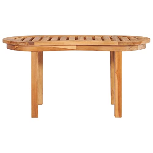 QZZCED Sofatisch Beistelltisch Tisch für das Wohnzimmer Couchtisch 90×50×45 cm Teak Massivholz für Wohnzimmer, Schlafzimmer, Büro