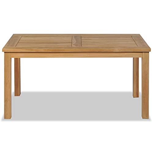 Tidyard Esszimmertisch Couchtisch Küchentisch Esstisch wohnzimmertisch 90 x 50 x 45 cm,Beistelltisch Sofatisch Kaffeetisch Baumkantentisch Aus Teakholz,Einfacher Zusammenbau,Braun