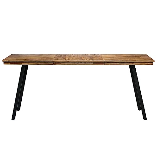 Esstisch Recyceltes Teakholz und Stahl 180x90x76 cm,245415