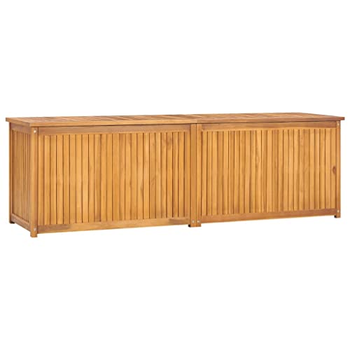 Garten Terrasse Balkon Truhe Gartenbox 175x50x55 cm Massivholz Teak