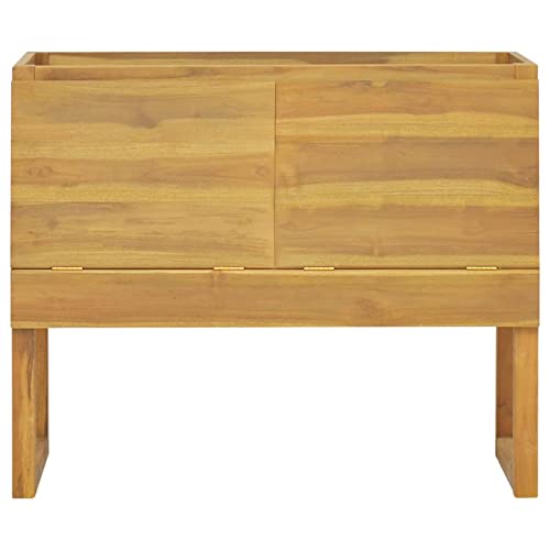 Tidyard Badschrank Unterschrank Waschbeckenunterschrank Badschrank Badmöbel Massivholz Teak 45x45x75 cm