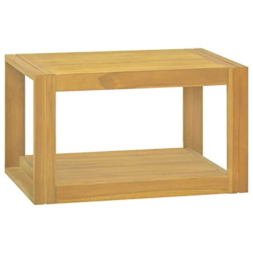 Homgoday Schwebendes Wandregal mit Schubladen, Wandregal mit Schrank, Badezimmerschrank, Wandschrank, massives Teakholz, 60 x 45 x 35 cm