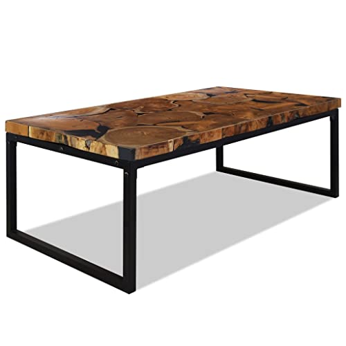 Willood Couchtisch Teak Harz Tische 110x60x40 cm