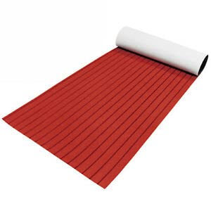 Eva-Schaum Teak Bodenbelag Matte Deck Teppich Selbstklebend Pads Eva Schaum Boot/Yacht Schaumstoff Boot Yachten Rv Gym Rutschfest Neu Boote 6Mm Yacht Rutschsichere Rot Pad 240X90Cm