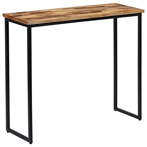 UTSRABFA Beistelltisch Laptop Tisch Ablagetisch Nachttische Konsolentisch Recyceltes Massivholz Teak 90 x 30 x 76 cm Geeignet für Wohnzimmer, Schlafzimmer, Esszimmer, Büro