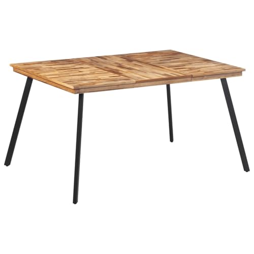 JUDYY Esstisch 148x97x76 cm Massivholz Teak, Küchentisch, Esszimmertisch, Dining Table, Kitchen Table, Esszimmer Tisch, Sitzecke, Essen Tisch - 358531