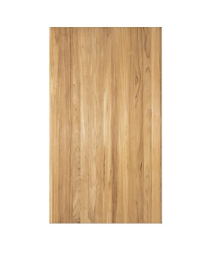 BioMaderas Teak Massivholz Tischplatte 30mm Stärke/Arbeitsplatte/Möbelbauplatte/Regalboden/Zuschnitt/FSC® 100% durchgehende Lamellen