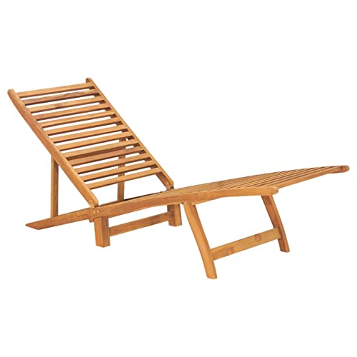 Leepesx Sonnenliege, Gartenliege, Liegestuhl, Sonnenstuhl, Sonneninsel Outdoor, Liegen, Gartenmöbel, Bäderliege, Relaxliege, Massivholz Teak