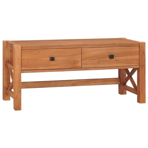 JUDYY TV-Schrank 100x40x45 cm Recyceltes Teak, TV Lowboard, Fernsehschrank, Fernsehtisch, Fernseher Schrank, TV Sideboard, TV Board, TV Cabinet, TV Bank, TV Kommode - 325266