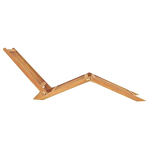 HETFTJN Sun Lounger Strandliegestuhl Strandstuhl Gartensessel Outdoor - Sonnenliege Massivholz Teak für Garten Camping Balkon Outdoor