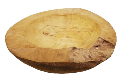 Decpero Teakholz Schale I Ø 25cm I Teakschale I Holzschale