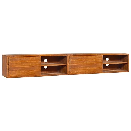 Chaduof Wand-TV-Schrank 180x30x30 cm Teak Massivholz, TV Lowboard, Fernsehschrank, Fernsehtisch, Fernseher Schrank, TV Sideboard, TV Board, TV Cabinet, TV Bank, TV Kommode