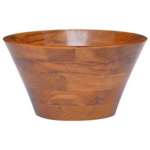 vidaXL Teak Massiv Waschbecken Waschschale Aufsatzwaschbecken Waschtisch Waschplatz Handwaschbecken Holzwaschbecken Badezimmer Φ40x20cm