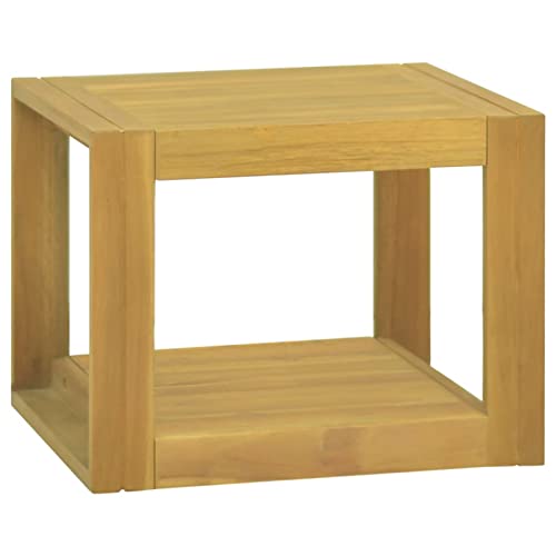 Homgoday Schwebendes Wandregal mit Schubladen, Wandregal mit Schrank, Badezimmerschrank, Wandschrank, Massivholz, Teakholz, 45 x 45 x 35 cm