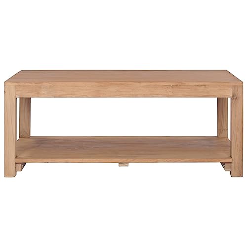 HETFTJN Kleiner Tisch Wohnzimmertisch Couchtische Couch Tisch Wohnzimmer - Couchtisch 100x50x40 cm Massivholz Teak für Tagungsraum Schlafzimmer Wohnzimmer Balkon