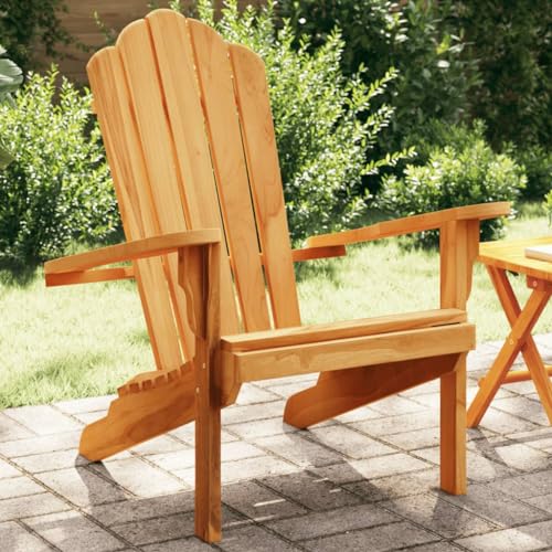 UJCHVHN Gartenmöbel Adirondack Stuhl 77x78x95cm Massivholz Teak Outdoor Sitzgelegenheit