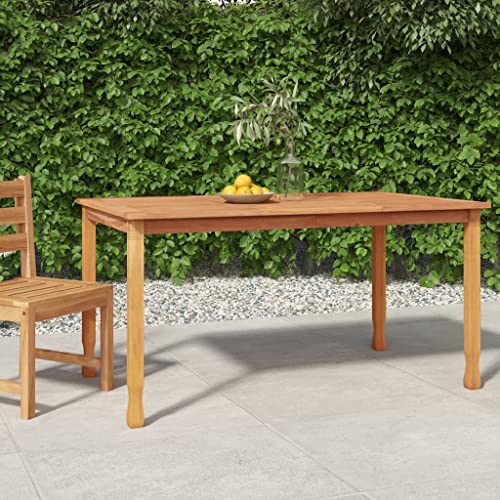 KLYEON Garten-Esstisch 150x90x75 cm Massivholz Teak,MassivholzEsstisch aus Teakholz | Robust & wetterfest | Perfekt für Garten, Terrasse & Balkon Gartenmöbel & Zubehör