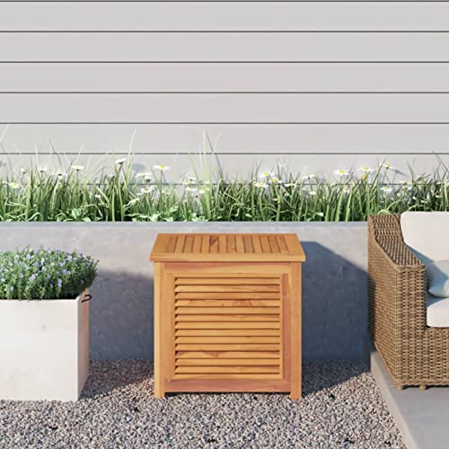 Homgoday Gartenbox mit Tasche, 60 x 50 x 58 cm, Massivholz, Teakholz, Outdoor, Sofa, Gartenliege, Outdoor-Sofa, für den Außenbereich