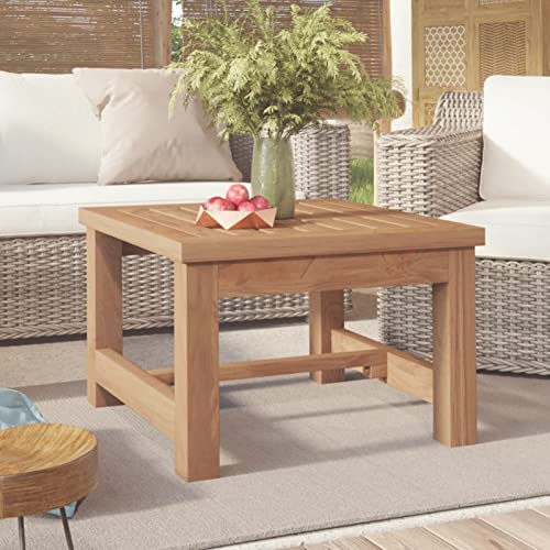 Mengtu Couchtisch Sofatisch Wohnzimmertisch Kaffeetisch Beistelltisch Pflegeleicht Möbel Tisch für Schlafzimmer Wohnzimmer 45x45x30 cm Massivholz Teak