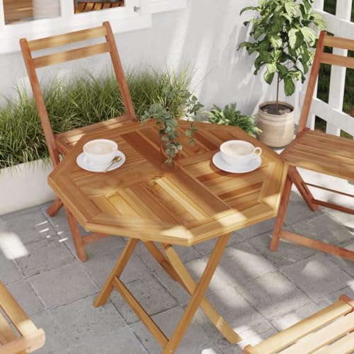 Homgoday Tischplatte Ersatztischplatte Holztischplatte Ersatzplatte Holz Platte für Gartentisch Beistelltisch Esstisch Bistrotisch 70x70x2,5 cm Achteckig Massivholz Teak