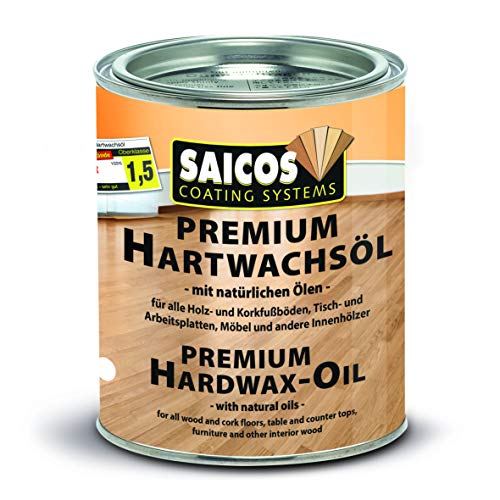 Saicos 3328 300 Premium Hartwachs Öl 0.75 l teak