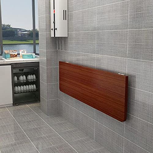 XUAN Holz Klappbar Wandtisch Platzsparender Wandklapptisch Esstisch Bartisch Schreibtisch Schwimmender Werkbank Buffettisch Laptoptisch Für Zuhause Möbel (Color : Teak Color, Size : 50x40cm)