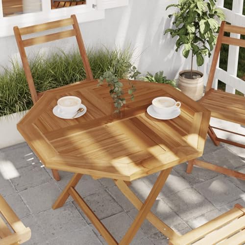 Iiaky Tischplatte Schreibtischplatte Table Top Gartentischplatte Tischplatte 80x80x2,5 cm Achteckig Massivholz Teak