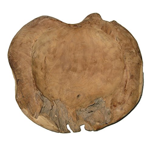 Cornbay Exklusive Wurzelholz-Schale 30 cm aus massivem Teak-Holz Natur