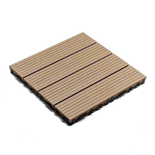 ECOTRAVERS - Komposit terrassenfliese STANDARD Honig Teak 30 x 30 x 2,5 cm