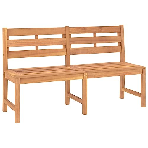 HETFTJN Balkon Stühle Gartenbank Bad Banks Lounge Sessel Outdoor - Gartenbank 150 cm Massivholz Teak für Balkon Garten Park Terrassen