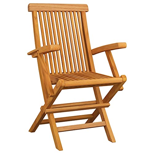 HETFTJN Camping Chair Gartenstühle Set Gartenstuhl Esszimmerstuhl - Klappbare Gartenstühle 6 STK. Massivholz Teak für Terrassen Balcony Outdoor Garden