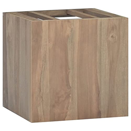 THOYTOUI Wand-Badschrank, Badezimmerschrank TV Schrank Spind Hängeschrank Geeignet für Badezimmer Schlafzimmer Wohnbereich Büro 46x25.5x40 cm Massivholz Teak