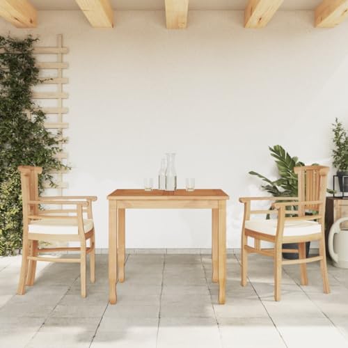 qohoio 3-TLG. Garten-Essgruppe Garden Furniture GartenmöBel Set Gartentisch Mit StüHlen Essgruppe Outdoor Massivholz Teak