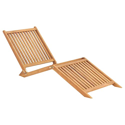 CIADAZ Sonnenliege Massivholz Teak, Gartenliege, Liegestuhl, Sonnenstuhl, Sonneninsel Outdoor, Liegen, Gartenmöbel, Bäderliege, Relaxliege - 316152