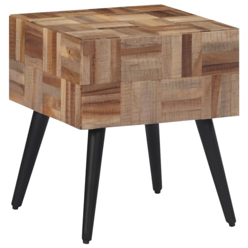 Tidyard Beistelltisch Sofatisch Kaffeetisch Wohnzimmertisch Couchtisch 40x40x45 cm Recyceltes Massivholz Teak