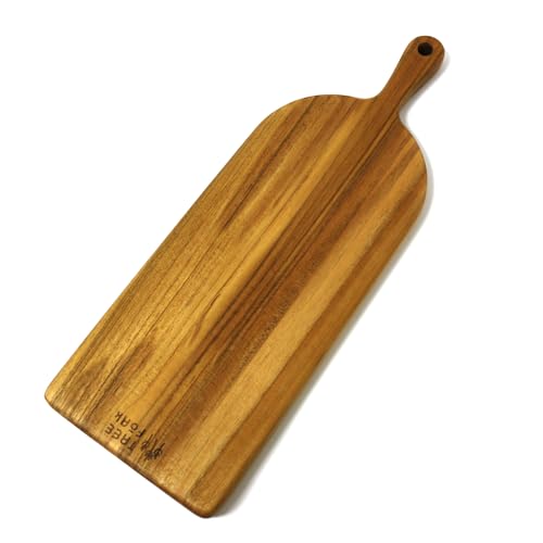 TREE FORK Handgefertigtes Teakholz, dekoratives Schneidebrett aus Holz, Servierplatte, FSC-zertifiziert, 100 % handgeschnitzt, kein Kleber, einteilig, Käse, Charcuterie, Tapas, Sushi, Vorspeisen,