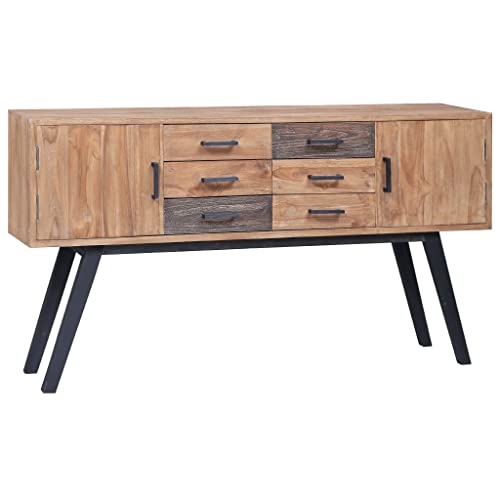 Lauuoeriau Schränke & Aufbewahrung, Buffets & Sideboards Beistellschrank 110x30x75 cm massiv Teak