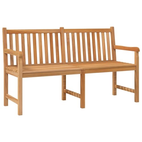 HETFTJN Balkon Sitzbank Balkon Lounge Klein Bierbankgarnitur Bänke - Gartenbank 150 cm Massivholz Teak für Garten Balkon Park Draussen