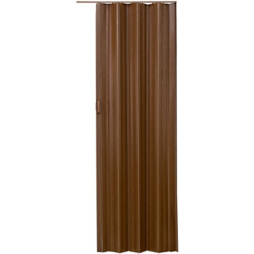 tectake® Falttür 80x203cm Falttüren Schiebetür Falt Tür Faltwand Nischentür Schiebetür Falttüre - Diverse Farben - (Teak | Nr. 401506)