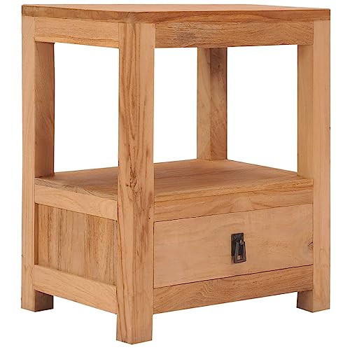 ULUYYUC Nachttisch, Wohnzimmertisch Dekorative Schränke Couchtisch Sideboard Geeignet für Schlafzimmer Büro Arbeitszimmer Eingangsbereich 40x30x50 cm Massivholz Teak