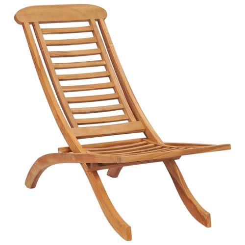 ShGaxin Gartenstuhl Klappbar 50x90x69 cm Massivholz Teak, Gartensessel, Balkonstuhl, Hochlehner, Balkon Stühle, Terrassenstuhl, Balkonmöbel - 319163