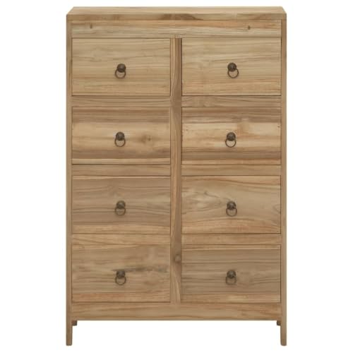 HETFTJN Schmale Kommode Flur Kommode Schlafzimmer Büroschrank Mehrzweckschrank - Kommode 55x30x90 cm Massivholz Teak für Wohnzimmer Ankleideraum Esszimmer Schlafzimmer