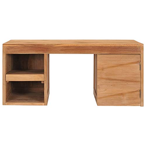 QZZCED Sofatisch Beistelltisch Tisch für das Wohnzimmer Couchtisch 90×50×40 cm Massivholz Teak für Arbeitszimmer, Wohnzimmer, Büro